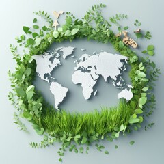Poster - Growing global connections 3d rendering of abstract technology background