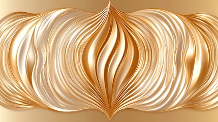 Poster - Golden Abstract Background with Flowing Lines for Luxury Presentation Theme