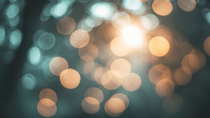 Poster - Tree looking upward with sun flare and filter creating a blurred nature background