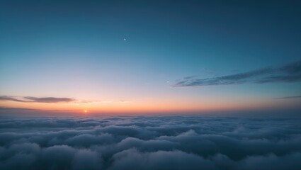 Fototapete - Scenic Sunset with Clouds for Natural Backgrounds