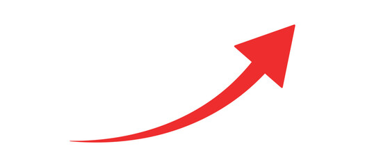 Poster - arrow icon. red arrow up. arrow for direction symbol. arrow sign png and vector illustration on transparent background..