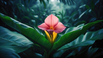 Wall Mural - Turmeric plant with wild flower