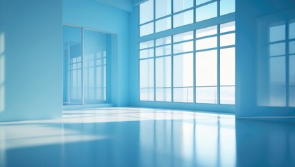 Aufkleber - Empty room featuring a window and contemporary design elements