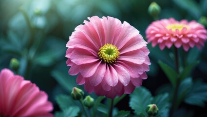 Aufkleber - Zinnia flower.