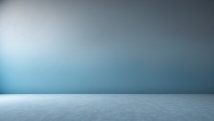 Poster - Blue and gray gradient background in a modern studio setting featuring abstract textured wall and smooth surface