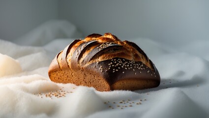 Poster - Plain white background featuring a loaf of bread