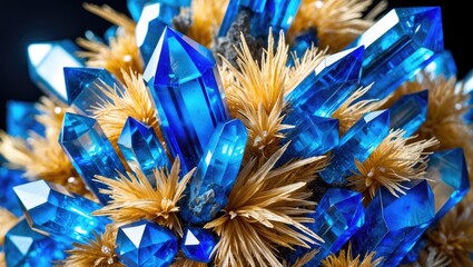 Poster - Eco-Friendly Organic Crystal Bloom Featuring Natural Patterns and Ice-Inspired Textures