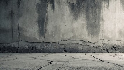 Poster - Urban cement surface with cracked pattern and weathered look