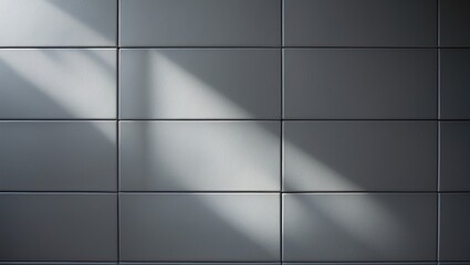 Poster - Authentic wall texture featuring gray tiles background
