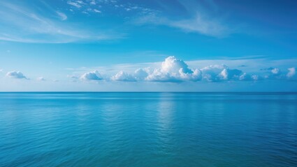 Poster - Tranquil seascape featuring a vibrant sky and endless horizon