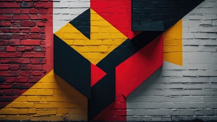 Poster - Bright brick wall with textured surface
