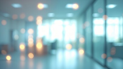 Poster - Modern Medical Office Scene with Blurry Walls and Lighting