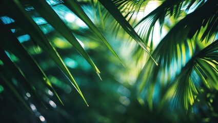 Poster - Colorful summer scene with detailed green foliage, tree textures, and natural flora for a relaxing nature-inspired design.