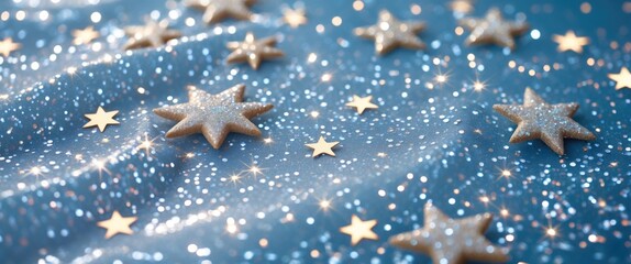 Poster - Polarized Pearl Sequins in Shiny Star-shaped Glitter