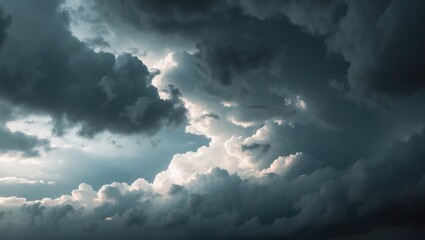 Wall Mural - Dark clouds signaling a storm in the sky