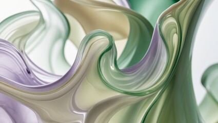 Poster - Macro shot of a transparent glass vase showcasing intricate details