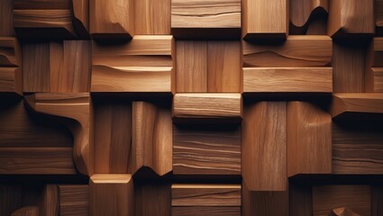 Poster - Detailed natural wood parquet pattern with high-resolution texture for backgrounds