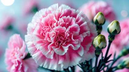 Poster - Pink floral bunch featuring carnations for special occasions