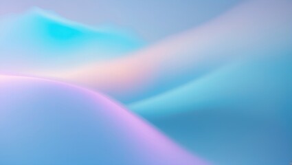 Aufkleber - Holographic pastel color gradient featuring a blue soft gradient and blurred abstract design