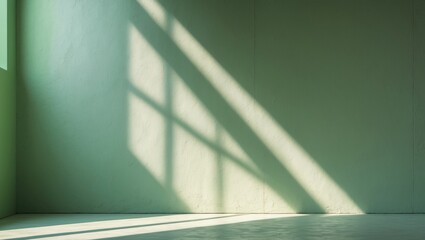 Aufkleber - Empty Studio Scene Featuring Concrete Wall, Sunlight, and Shadow for Cosmetic Banner