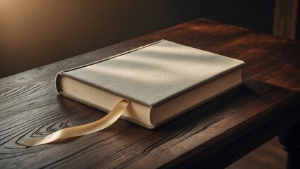 Poster - Hardcover book positioned on the desk