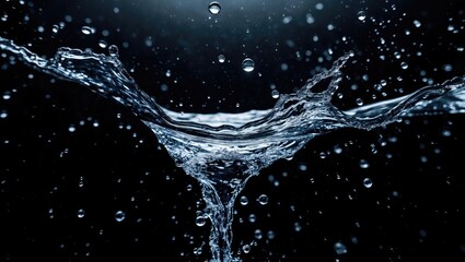 Aufkleber - Blue liquid flowing in motion on a clean white surface