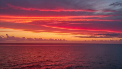 Poster - Red and Yellow Sky During Sunset