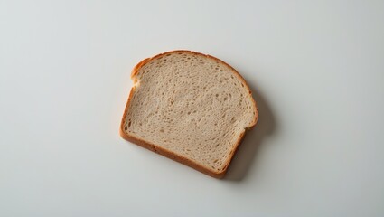 Poster - Single toasted bread slice from a loaf, isolated on background