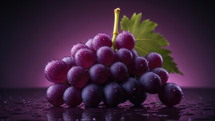 Poster - Background featuring isolated wine grapes