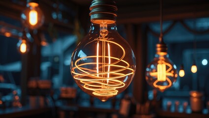 Poster - Pendant Light Bulbs