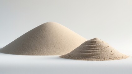 Poster - Summertime desert sand heap against a plain white backdrop