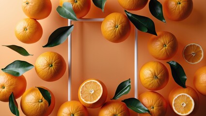 Poster - Vertical scene of airborne or falling food stacked against a vibrant background