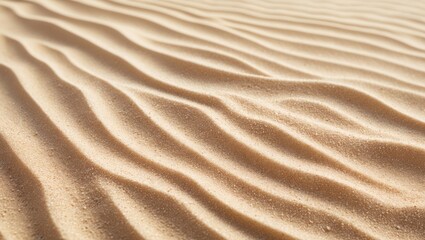 Poster - Close-up view of yellow sand texture, featuring a sandy pattern, natural fine sand grains background, smooth flat beige sand from above, light brown surface, summer tropical sea beach banner, with ...