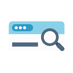 Leinwandbilder - Search Bar with Magnifying Glass Icon Representing Web Search and Navigation