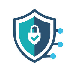Leinwandbilder - Shield Icon Representing General Cybersecurity and Data Protection