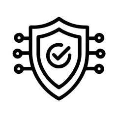 Leinwandbilder - Shield Icon Representing General Cybersecurity and Data Protection