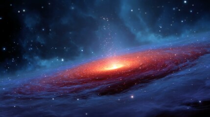 Wall Mural - awesome galaxy with a stellar center