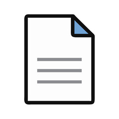 Poster - Single Page Document Icon Representing Plain File and Simple Document