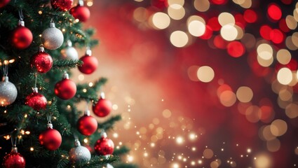 Aufkleber - Christmas Lights as a Festive Holiday Backdrop
