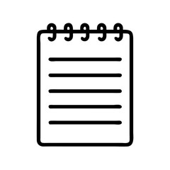 Leinwandbilder - Spiral Notepad with Lines Icon Representing Notes Page and Writing Pad