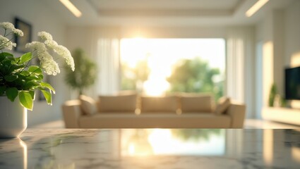 Aufkleber - Table Mable Background in Living Room Decor