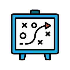 Poster - Strategy Board Icon Representing Tactical Planning and Goal-Oriented Decision Making