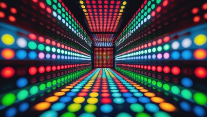 Poster - A bright, pixelated scene bursting with color and a dynamic, energetic background