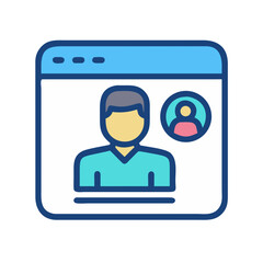 Poster - User Avatar Icon Representing Online Identity and Digital Presence