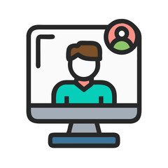 Poster - User Avatar Icon Representing Online Identity and Digital Presence