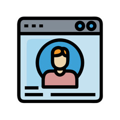 Poster - User Avatar Icon Representing Online Identity and Digital Presence