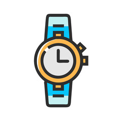 Poster - Wristwatch Icon Represents a Timepiece Accessory and Personal Timekeeping