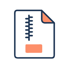 Poster - Zippered Document Icon Representing Compressed File and Data Archiving