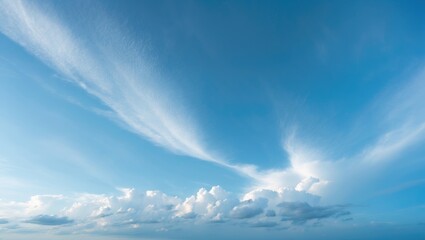 Wall Mural - stunning scene of white clouds beneath clear blue sky