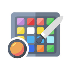 Aufkleber - Colour Picker Tool on Palette Icon Representing Color Selection and Digital Design